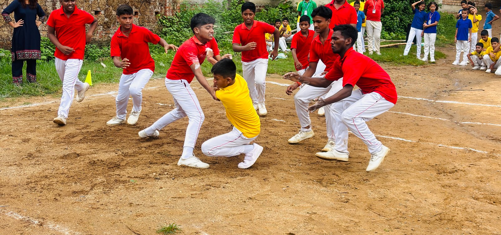 Senior boys demonstrate agility, coordination and competitive spirit during the Inter-House Kabaddi matches